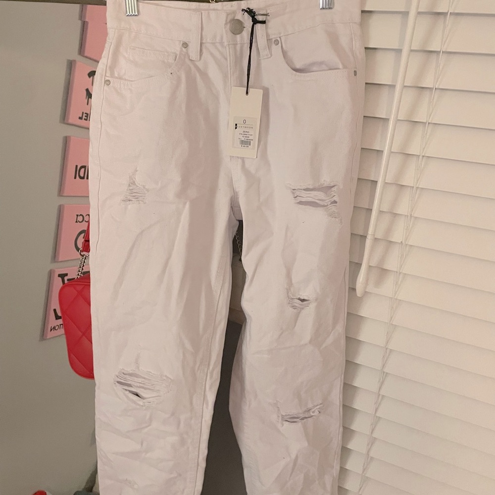 Charolette Russe White Jean. Size 0